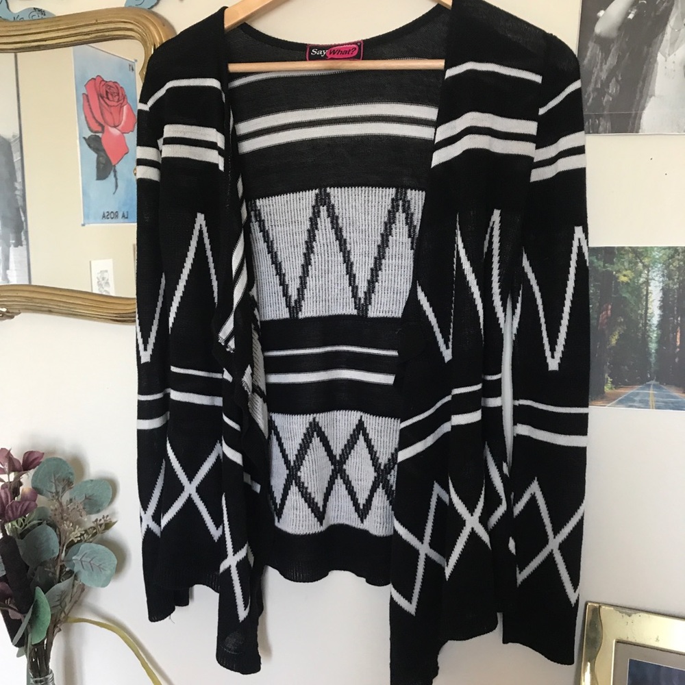Black and White Cardigan